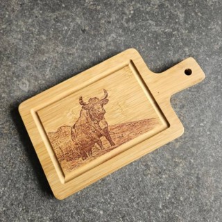 Planchette en bois Vache Hérens