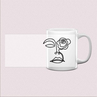 Mug Visage Féminin Élégant