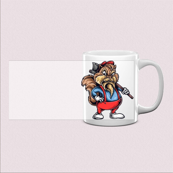 Mug bois découpé
