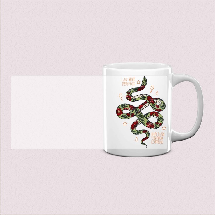 Mug imprimé motif peau de serpent
