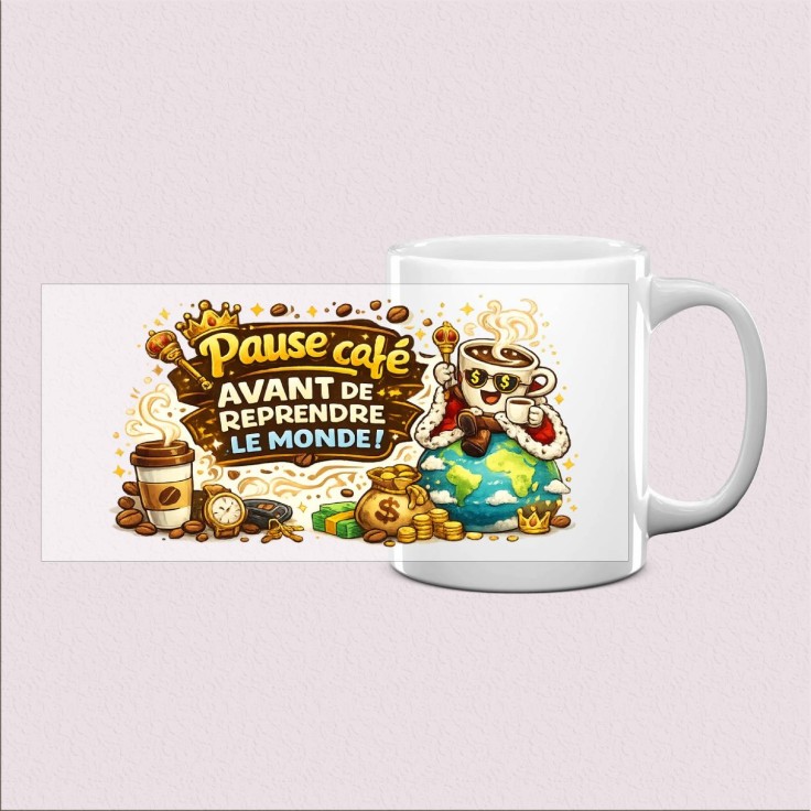 Mug Pause Café Avant de Reprendre
