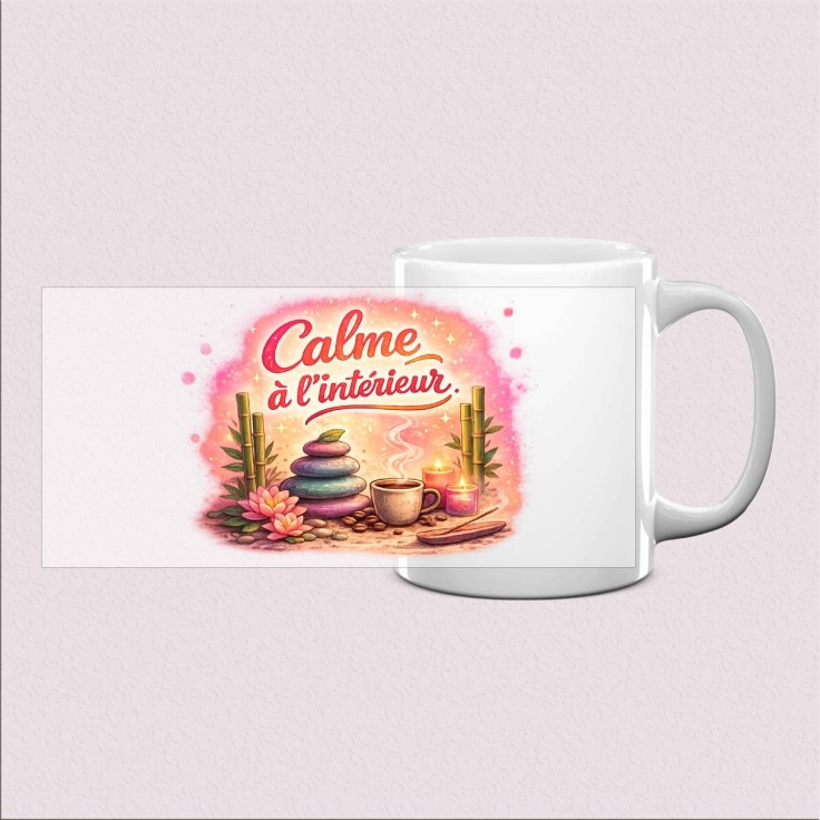 Mug « Calme à l’intérieur » apaisant