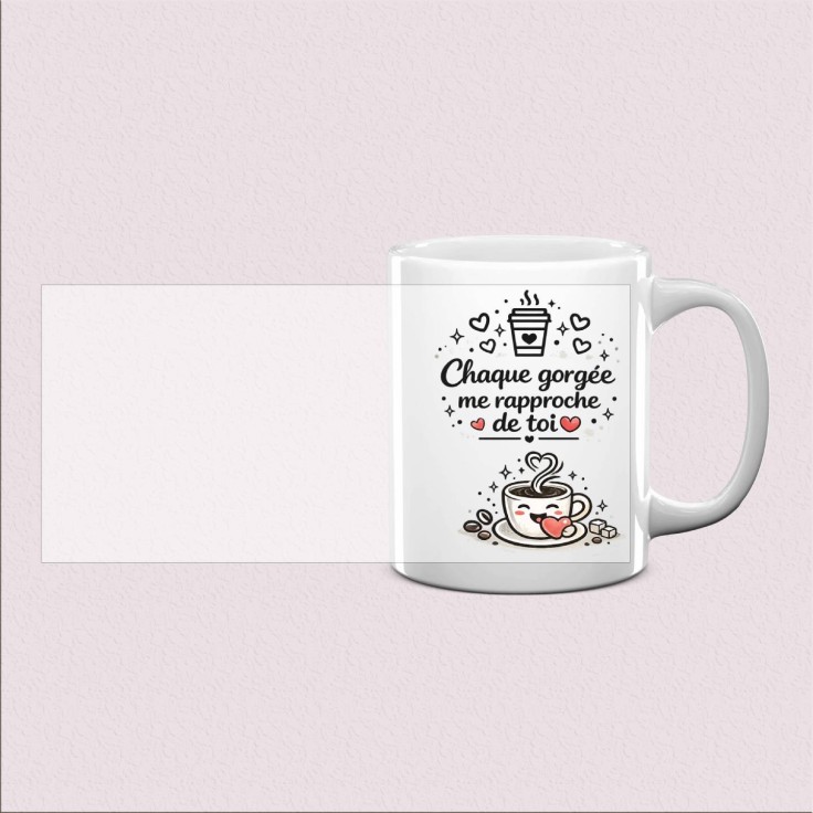 Mug « Chaque gorgée me rapproche de toi »