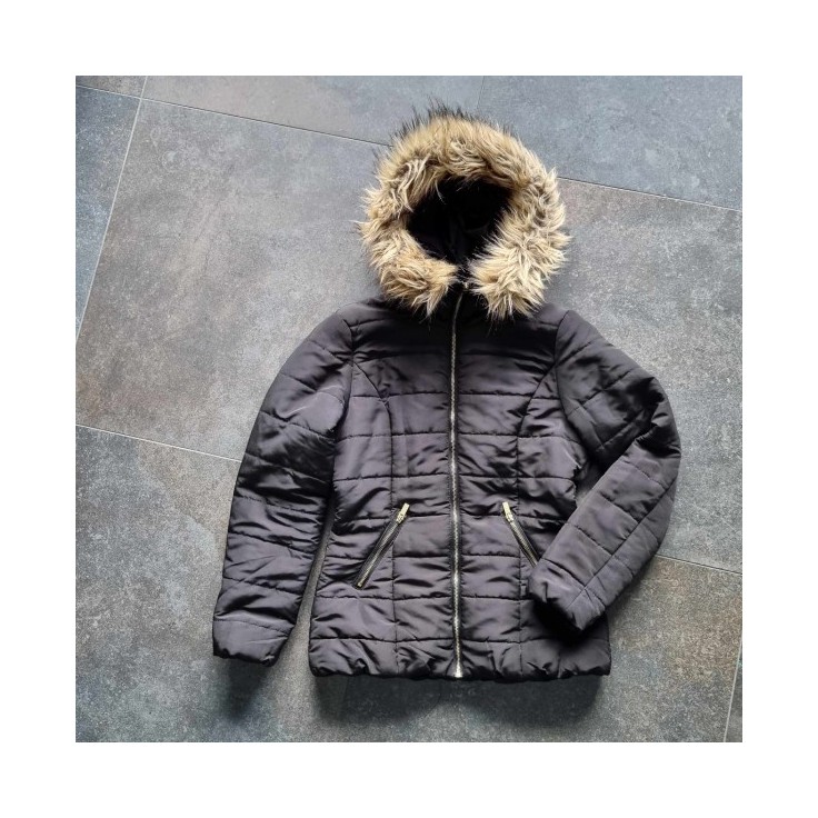 Doudoune noire capuche H&M