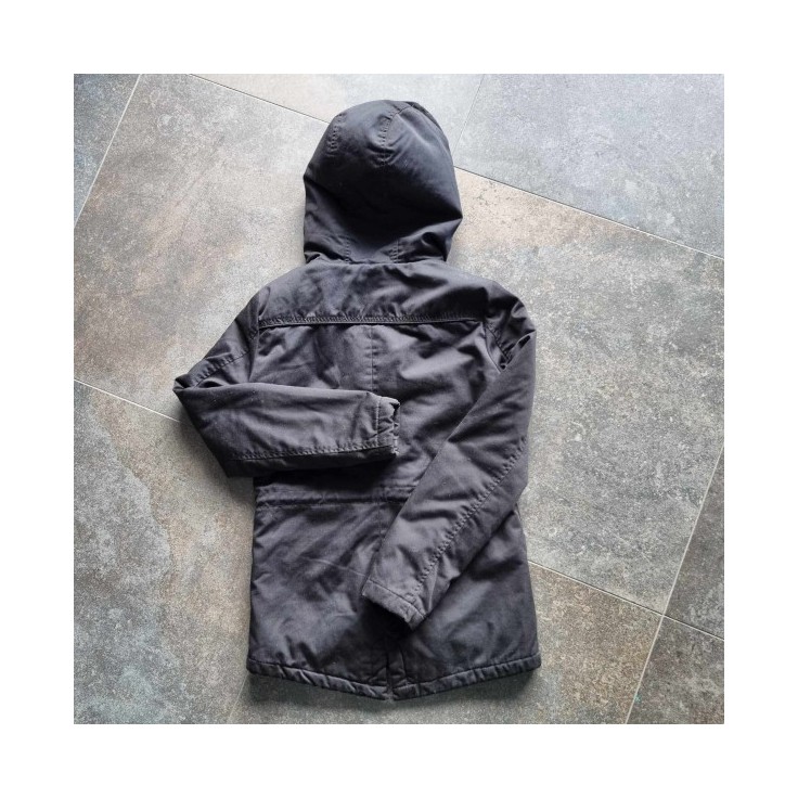 Veste doublée noire à capuche