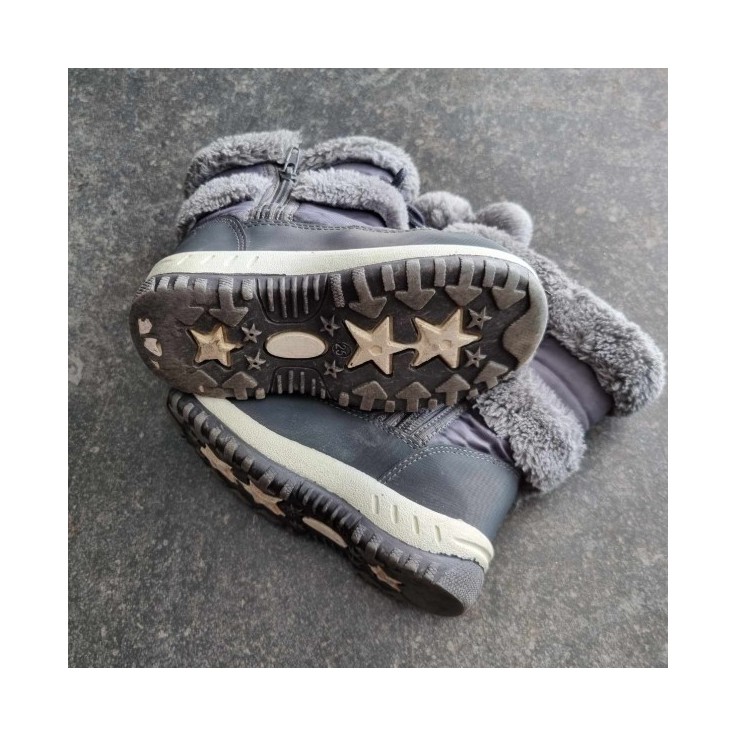 Bottines fourrées grises Gemo