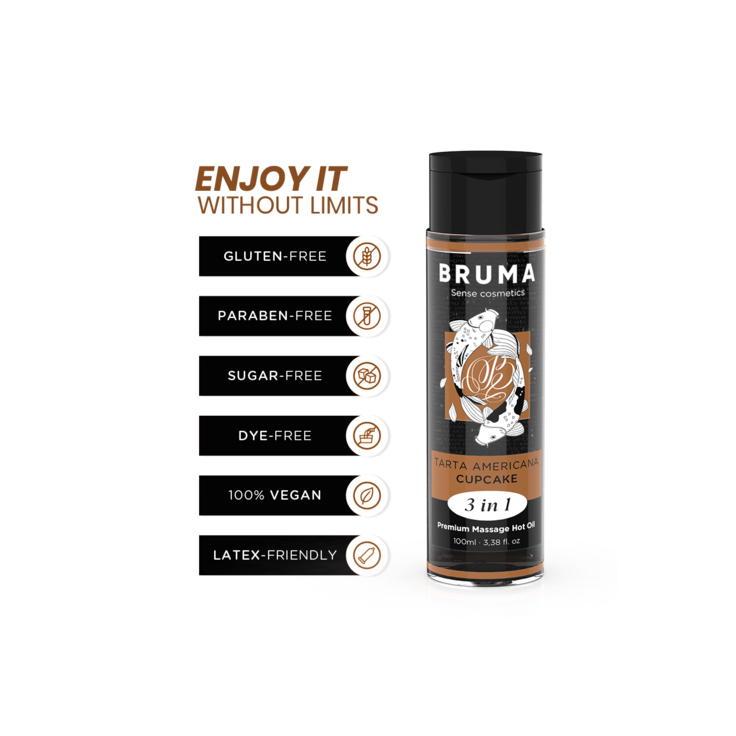 Huile massage Premium chauffant Cupcake - Bruma