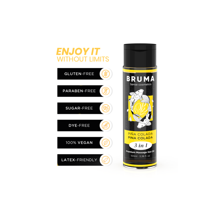 Huile massage chauffante Pina Colada - Bruma