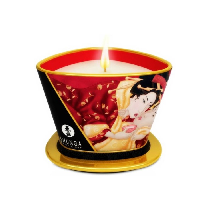 Bougie de massage fraise et cava SHUNGA